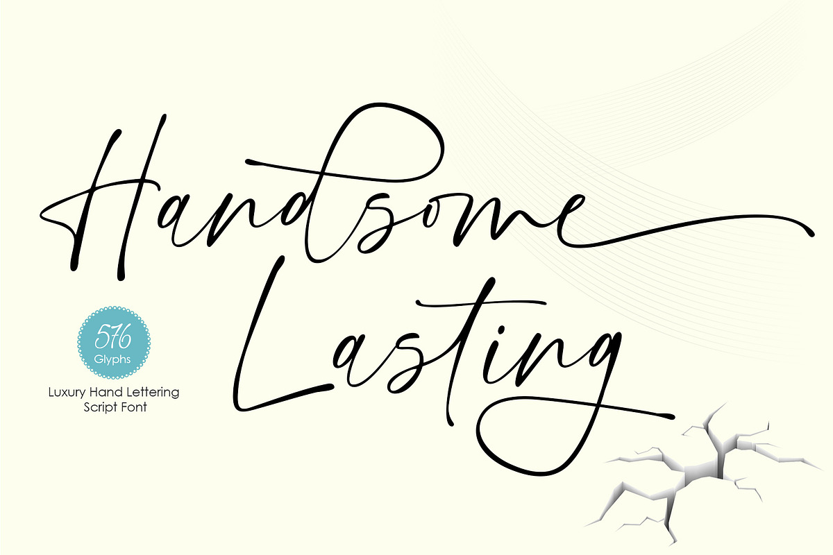 Handsome Lasting Script, a Script Font by moriztype (Photo 1 of 14)