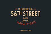 56th Street - Commercial License, a Font by James Lafuente (Thumbnail 1 of 4)