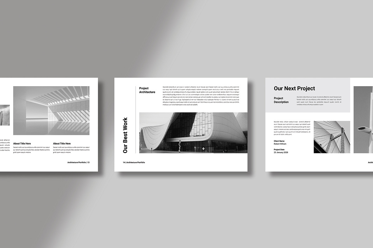 Architecture Portfolio Template, a Brochure Template by Spark_Creative (Photo 5 of 7)