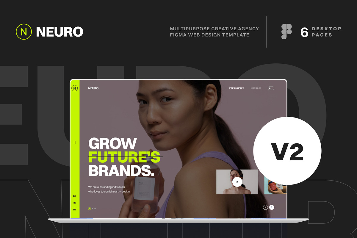 NEURO v2 - Agency Figma Web UI, an UI Kit Template by neuwebz (Photo 1 of 5)
