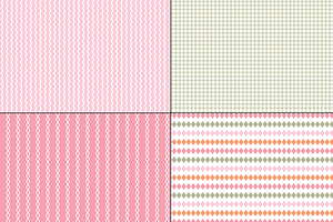 Pink & Orange Plaids &Stripes