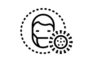 Protecting immune black icon, an Outline Icon by Creative priyanka