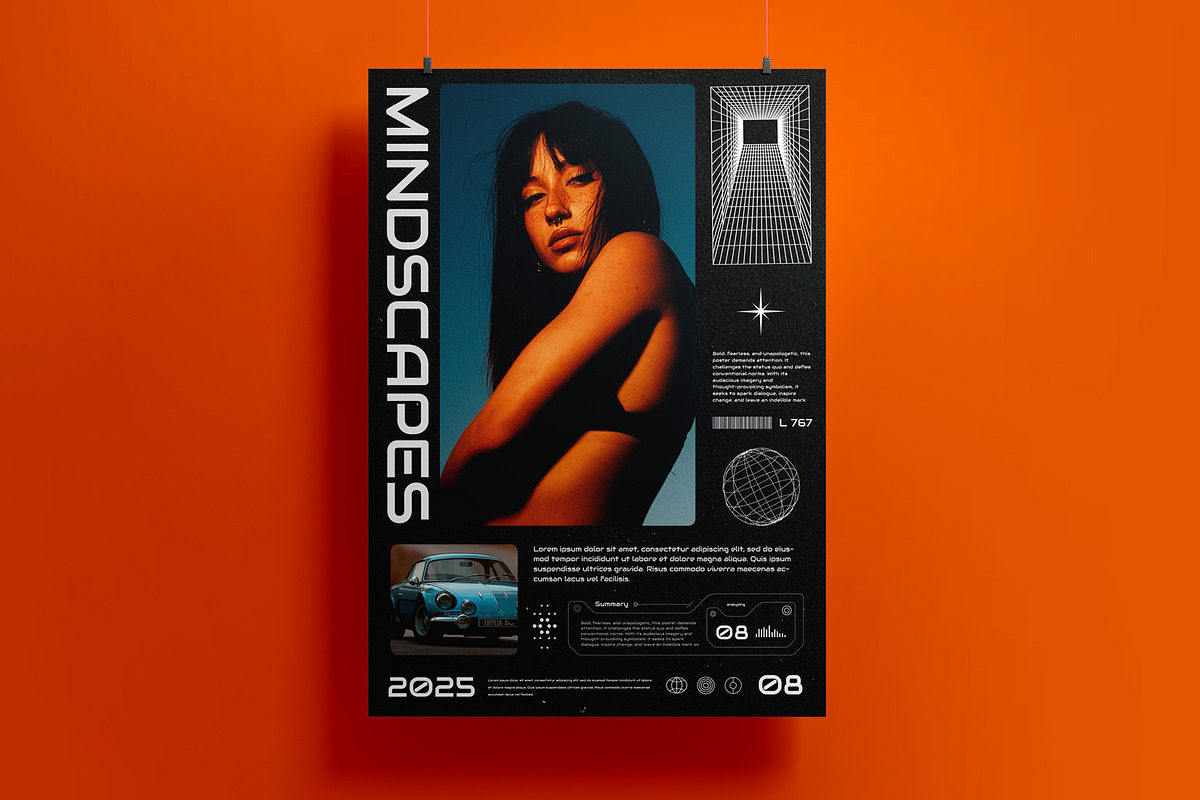 Cyber Posters, a Design Template by Studio Dusk (Photo 3 of 7)