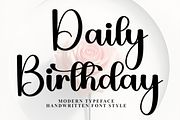 Daily Birthday, a Handwritten Font by InermediaSTUDIO (Thumbnail 1 of 8)