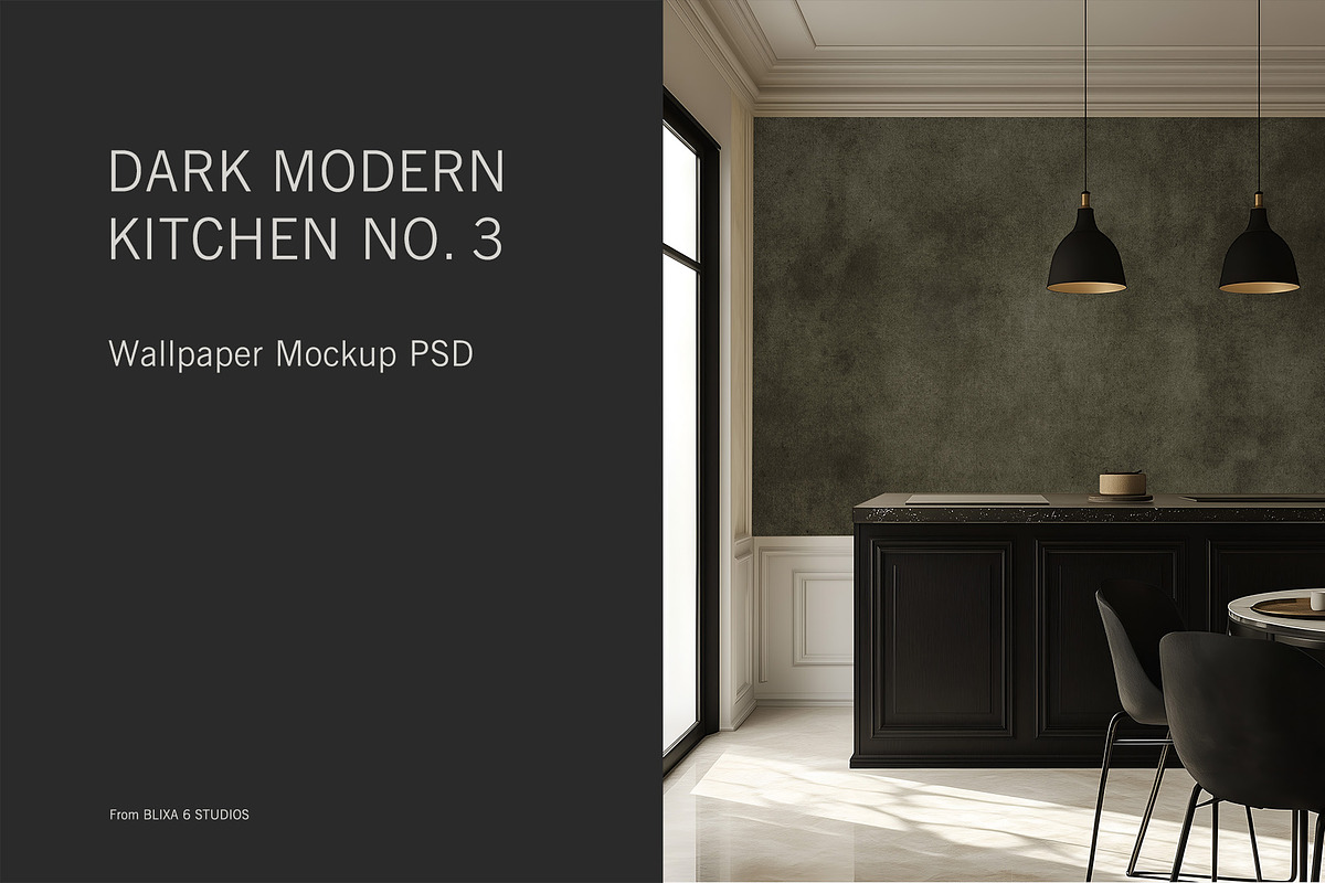 Dark Modern | Kitchen No. 3 Mockup, a Household Mockup by Blixa 6 Studios (Photo 1 of 7)