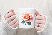 Rose Clipart Bundle Blush Flower, an Illustration by designcity5 (Thumbnail 4 of 5)