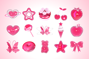 Y2K 3D Sweet Jelly Collection