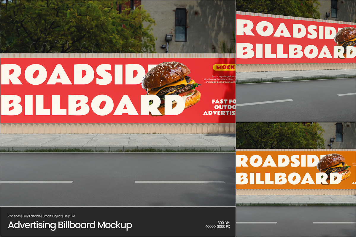 Outdoor Advertising Billboard Mockup, an Advertising Mockup by Permadi Creative (Photo 1 of 5)