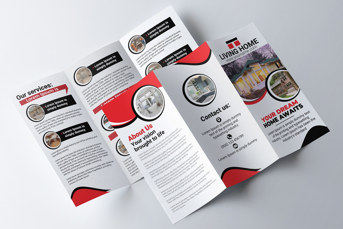 Real Estate Trifold Brochure, a Brochure Template by AfzaalGraphics (Photo 4 of 4)