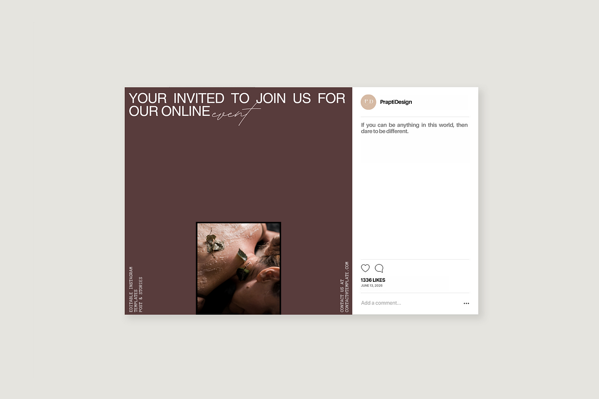Social Media Canva Templates, a Social Media Template by Prapti Design