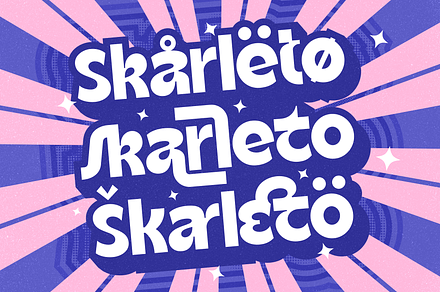 Skarleto | Groovy Display Sans, a Sans Serif Font by Twicolabs Fontdation