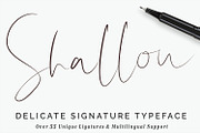 Shallou Signature Script Typeface, a Script Font by Drifter Studio (Thumbnail 1 of 9)