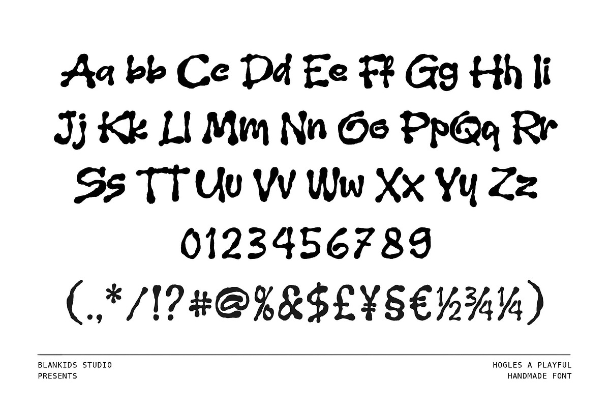 Hogles a Handmade Display Font, a Handwritten Font by Blankids Studio (Photo 9 of 9)