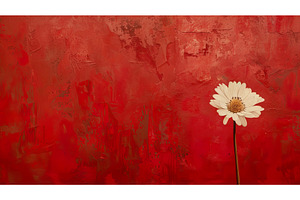 Single daisy flower against vibrant, a Texture Illustration by Lermont51