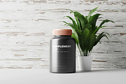 Supplement Jar Mockup, a Cups & Container Mockup by pmvch (Thumbnail 7 of 9)