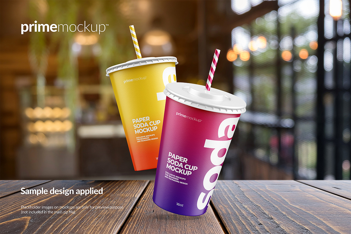 Paper Soda Cup Mockup Bundle, a Cups & Container Mockup by PrimeMockup (Photo 8 of 11)