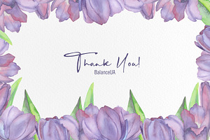 Tulip Watercolor Clipart, Tulip PNG