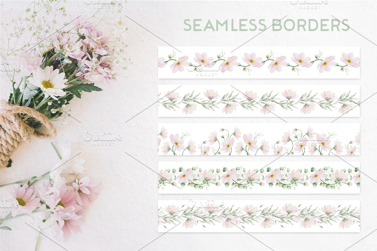 Pink Flowers Watercolor clip art, an Illustration by Fedulova Art (Photo 11 of 12)