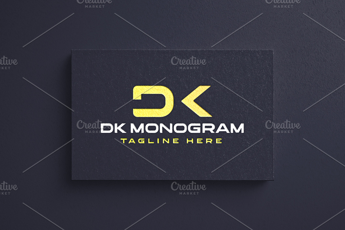 DK Creative Monogram Logo, a Branding & Logo Template by Triple M Graphics (Photo 2 of 2)