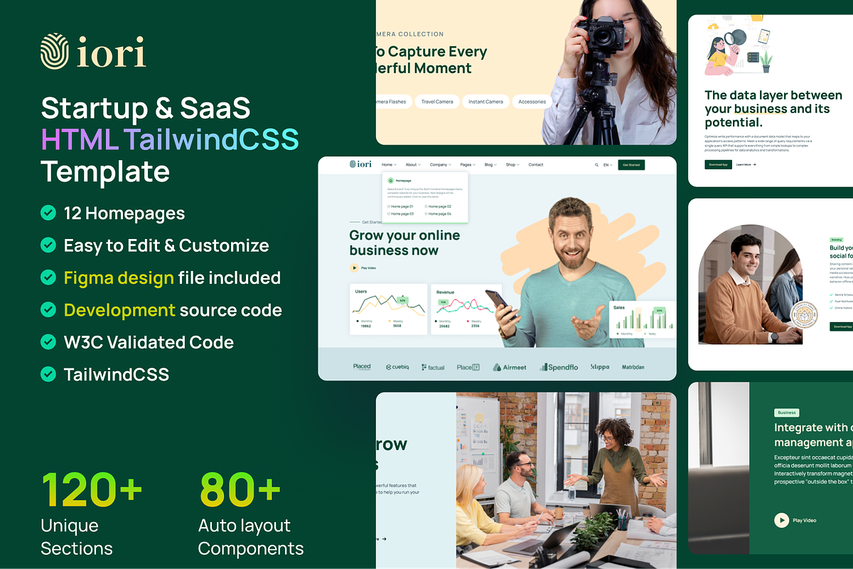 iori - SaaS TailwindCSS 3 Template, a HTML Template by AliThemes (Photo 1 of 13)