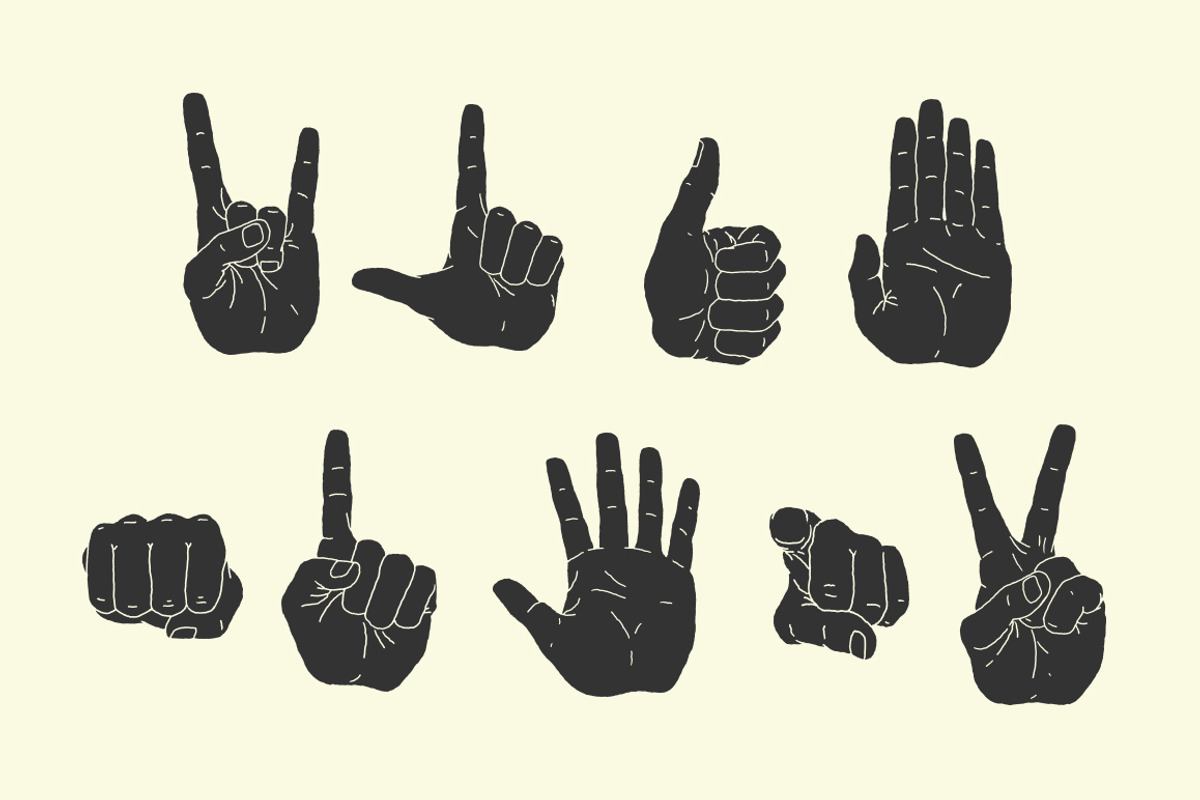 Hand Illustrated Hands and Fists, an Illustration by GhostlyPixels (Photo 3 of 4)