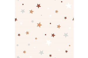 Cute gender neutral star seamless, an Illustration by Toltemara