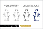 Minimal graduate icons, an Outline Icon by Picture Window (Thumbnail 5 of 5)