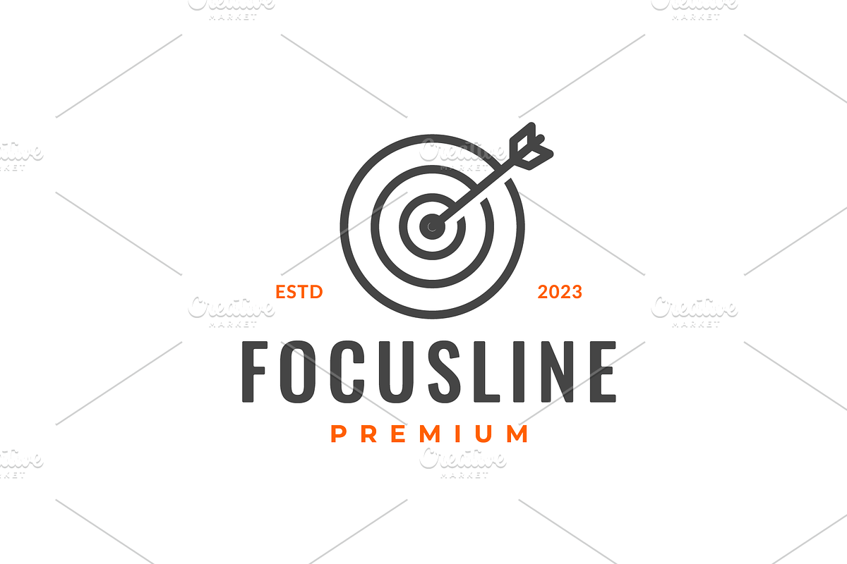 archer focus line circle simple logo, a Branding & Logo Template by devastd
