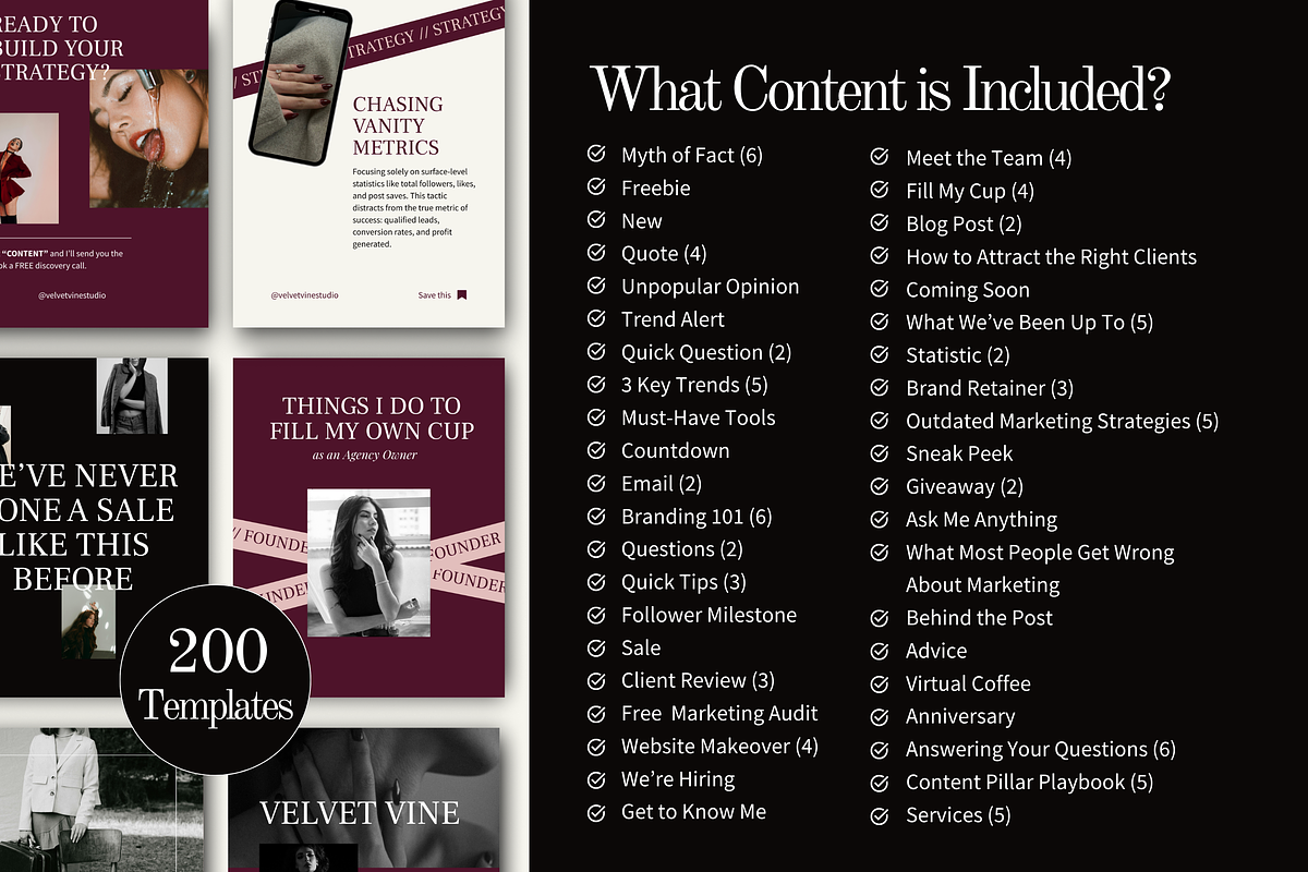 Marketing Agency Canva Instagram Kit, a Squarespace Template by Warmsoulgallery (Photo 3 of 11)