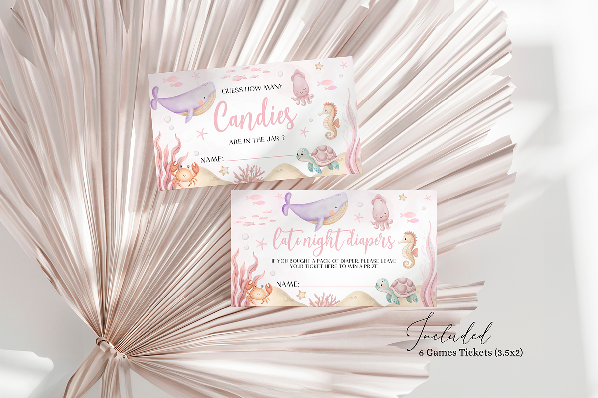 Coastal Baby Shower Game Bundle, a Card Template by Digital_Mind (Photo 4 of 6)