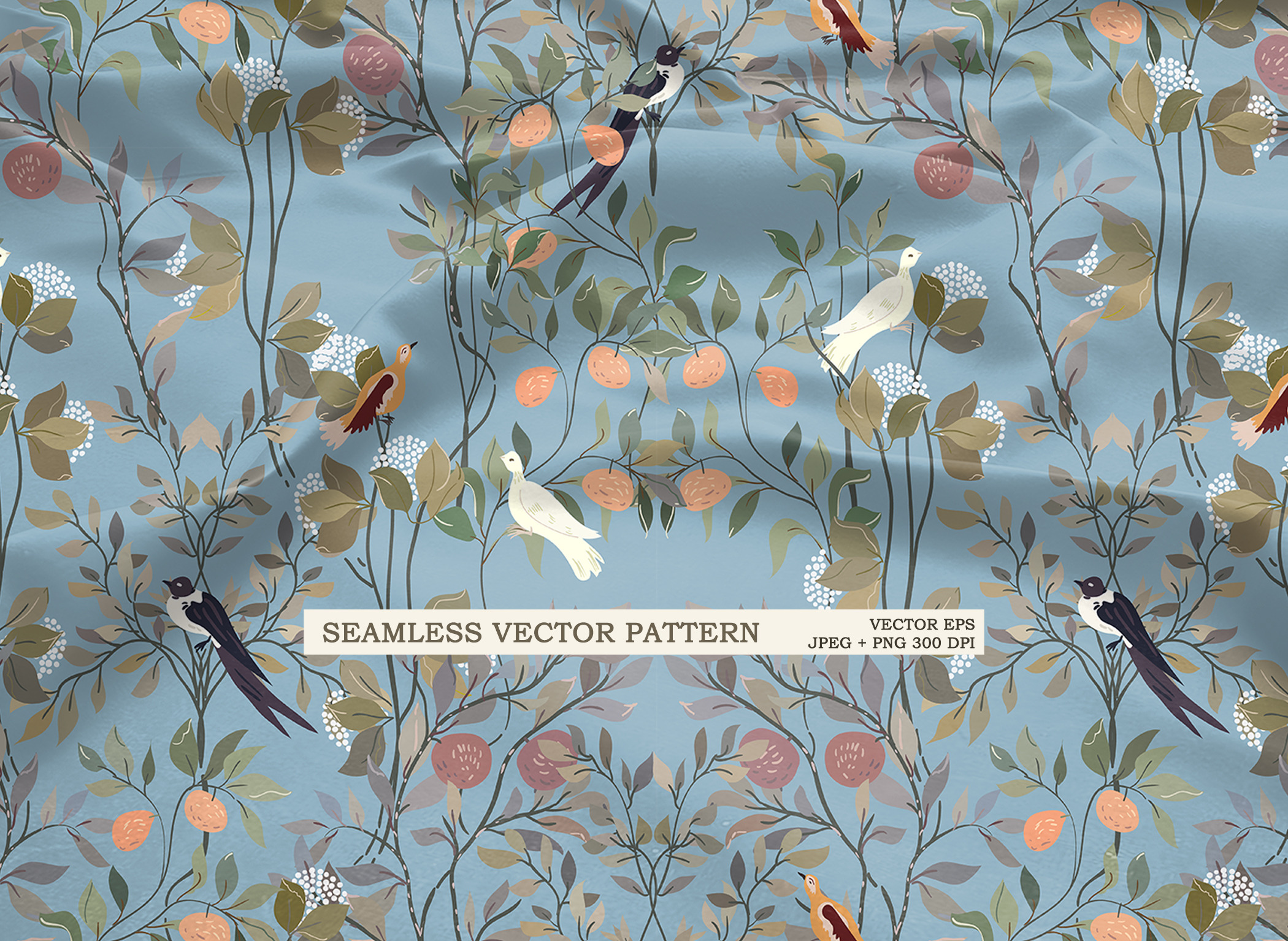 Vintage garden seamless vector #1, a Pattern Graphic by PatternsBlooming