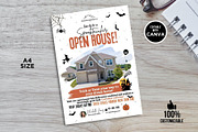 Real Estate Open House Halloween, a Flyer Template by CreativeVinesStore (Thumbnail 3 of 6)