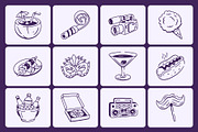 Party and Firework Doodle Set, an Outline Icon by Vectors Market (Thumbnail 5 of 8)