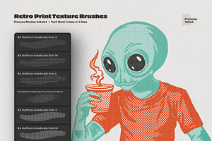 Retro Halftone Procreate Brushes