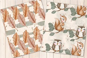 Forrest Cuties Seamless Patterns