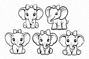 Bundle of elephant graphics svg, an Object Graphic by MegaPrezencik (Thumbnail 3 of 5)
