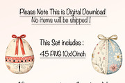 Easter Eggs With Bow Design Clipart, a Decorative Illustration by Fusion Dream (Thumbnail 9 of 10)