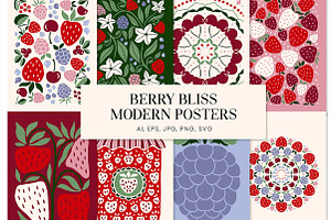 Berry Modern Poster Wall Art, an Illustration by fashionaddict