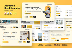 Academic Breakthroughs - PowerPoint, a Presentation Template by QR Design Studio