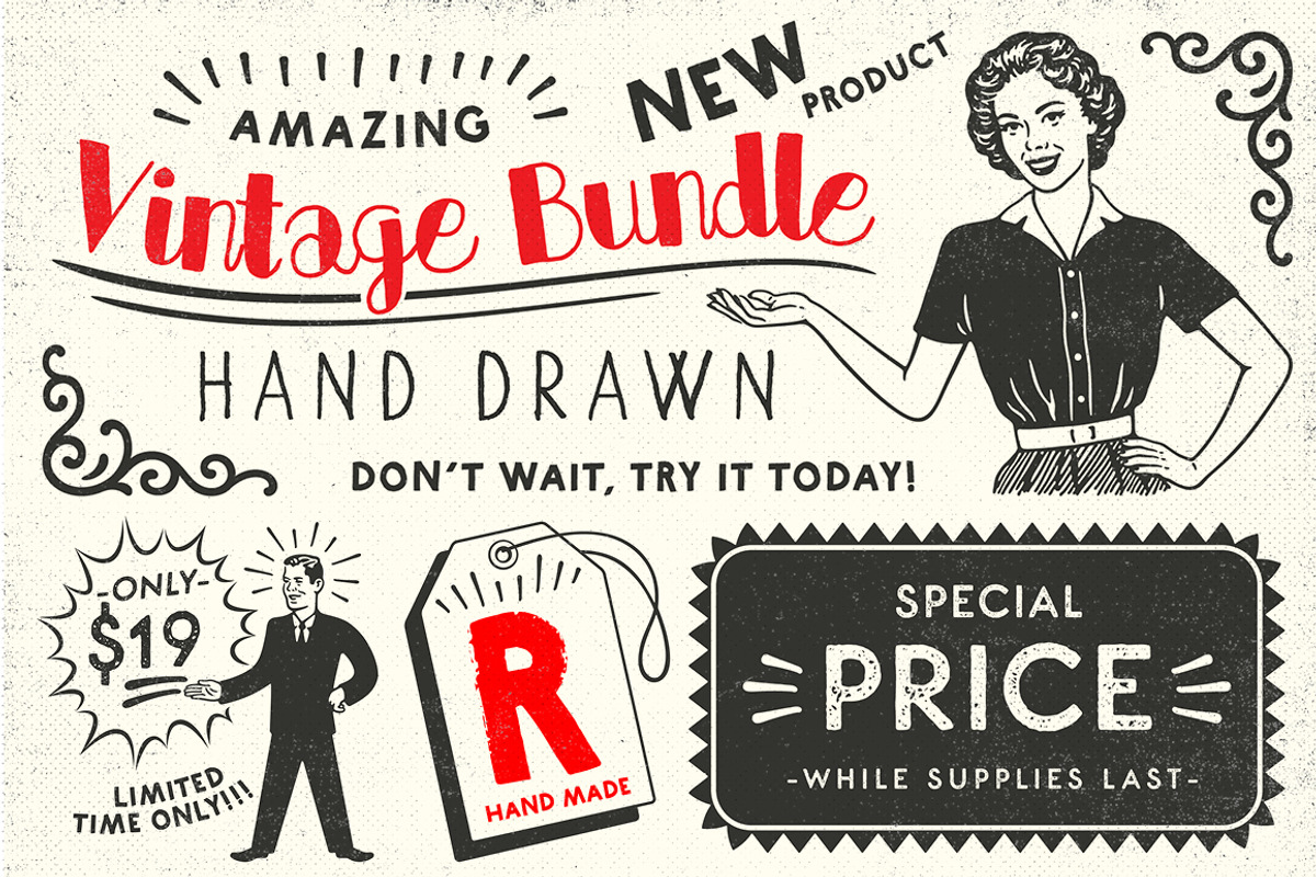 ZACK Vintage Font Bundle preview 5