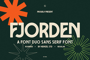 Fjorden Font Duo Sans Serif Font, a Sans Serif Font by Heinzel Std