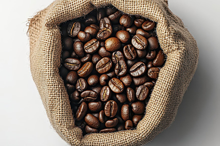 Roasted Coffee Beans in Burlap Sack, a Background Photo by Pixeness