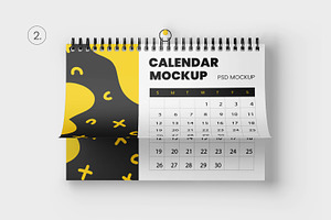 Wall Calendar Mockup Set