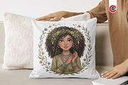 Cute Curly Hair Boho Afro Girls, a Person Illustration by C-Kav (Thumbnail 12 of 14)