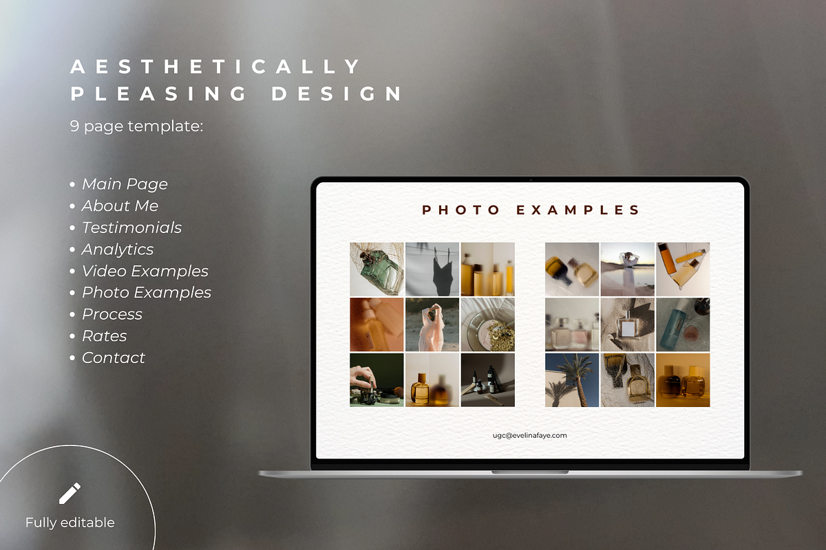 UGC portfolio Canva Website Template, a Presentation Template by IRISEA DESIGNS (Photo 3 of 6)
