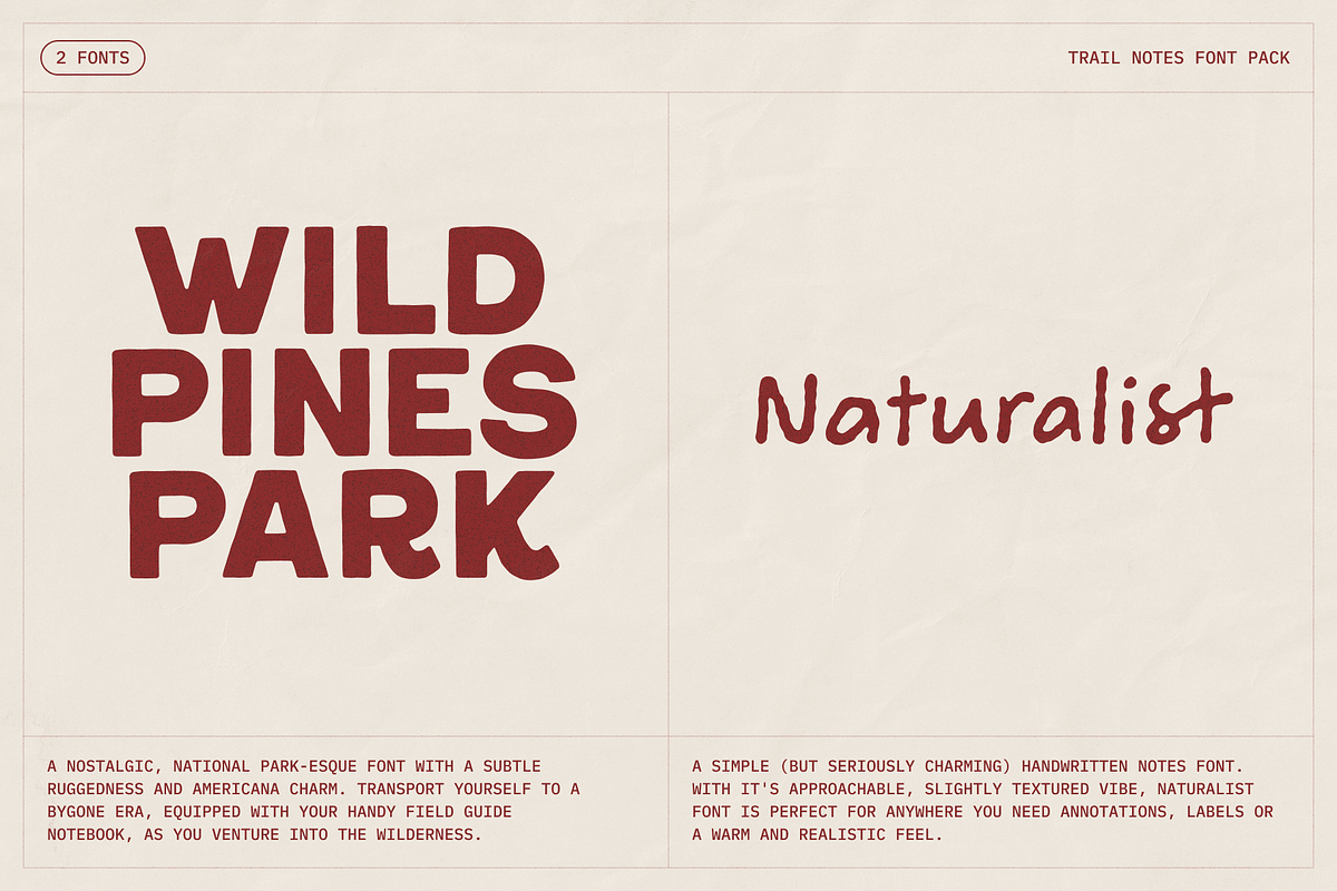 Trail Notes Handwritten Font Duo, a Handwritten Font by TYPEHEIST (Photo 4 of 10)
