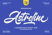 Astroline a modern bold script font, a Font by Blankids Studio (Thumbnail 1 of 12)