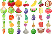68 Fruit and Veg With Faces Bundle, a Healthcare Illustration by LilyBoo Clipart (Thumbnail 4 of 4)