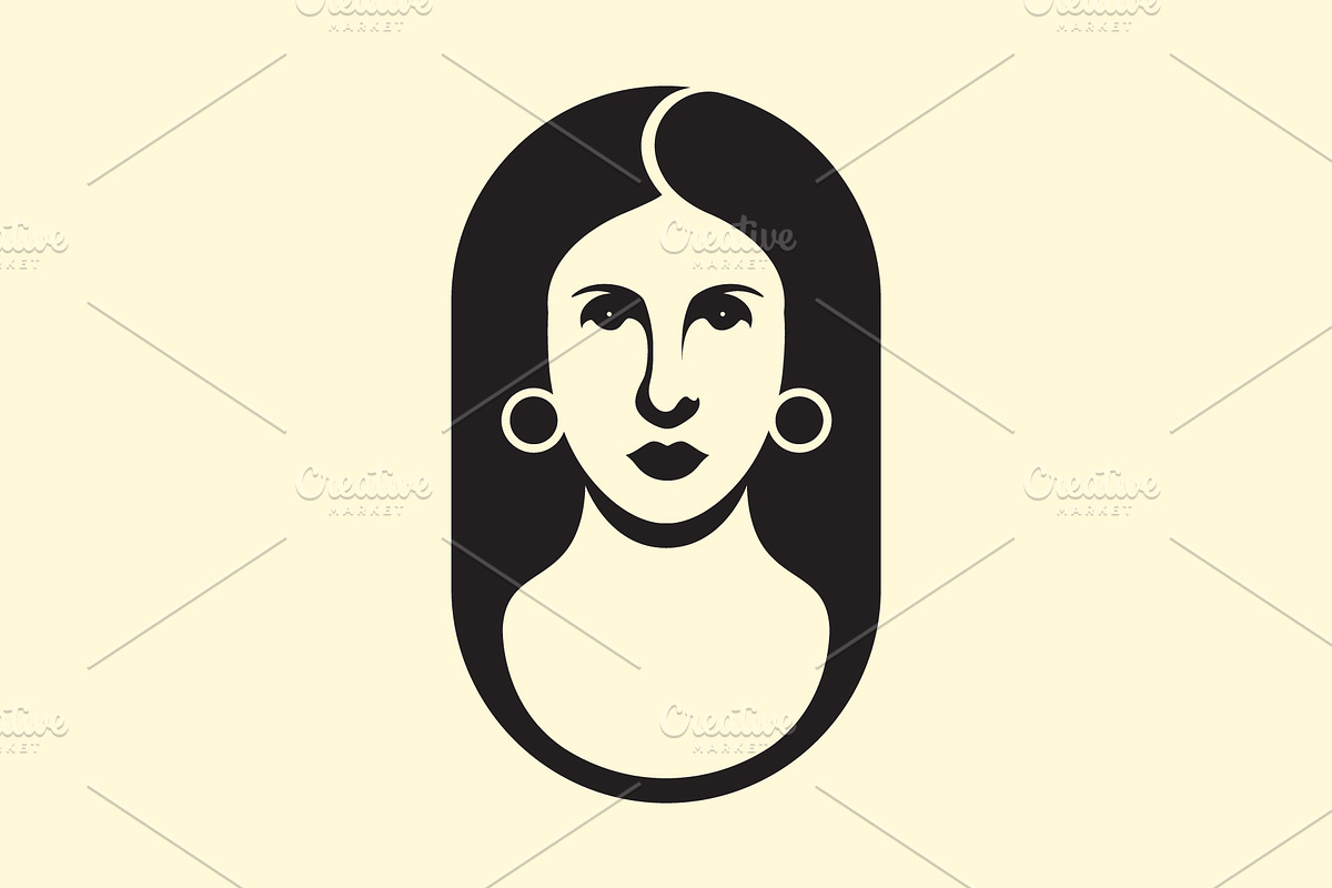 mother women beauty face logo, a Branding & Logo Template by devastd