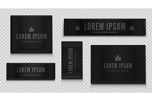 Black Cloth Labels For Premium